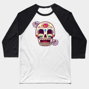 Flower Skull Baseball T-Shirt